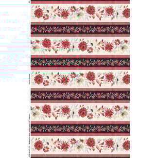 Wilmington Prints Scarlet Dreams, Repeating Stripe, 30107-923, $0.24/cm or $24/m