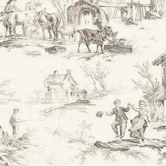 Wilmington Prints Blackberry Bramble, Toile, Ivory, $0.25/cm or $25/m