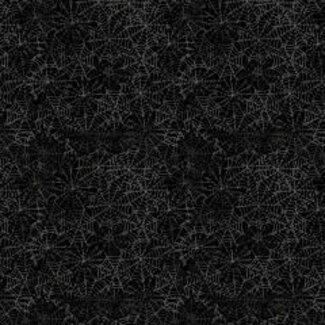 Clothworks 1M Faboolous, Black Spiderweb Y4485-3, $0.22/cm or $22/m