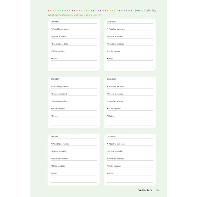 Garment Maker's Project Planner
