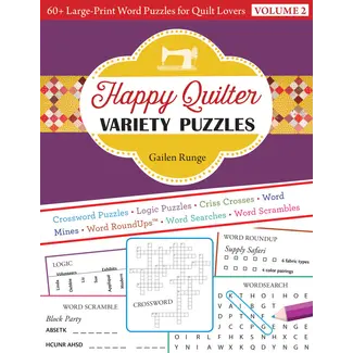 C & T Publishing Happy Quilter Variety Puzzles Volume 2