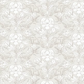 Cloud 9 Fabrics Gentle Whispers, Magnolia Reverie, Taupe, 228325, $0.24/cm or $24/m