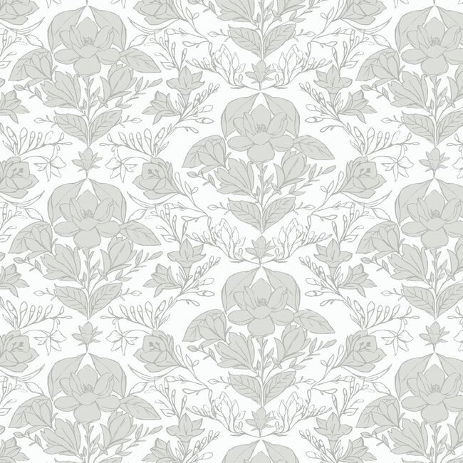 Gentle Whispers, Magnolia Reverie, White/Grey, 228326, $0.24/cm or $24/m