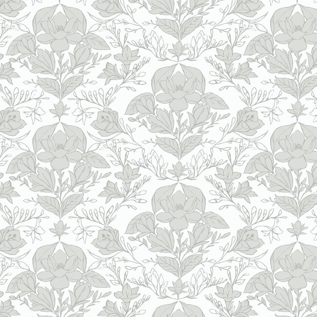 Gentle Whispers, Magnolia Reverie, White/Grey, 228326, $0.24/cm or $24/m