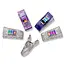 Mixed Glitter Clips, Purple, Pack of 50