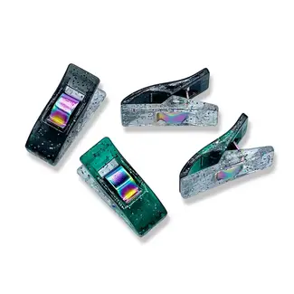 More Me Know Mixed Glitter Clips, Green, Pack of 50