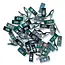Mixed Glitter Clips, Green, Pack of 50