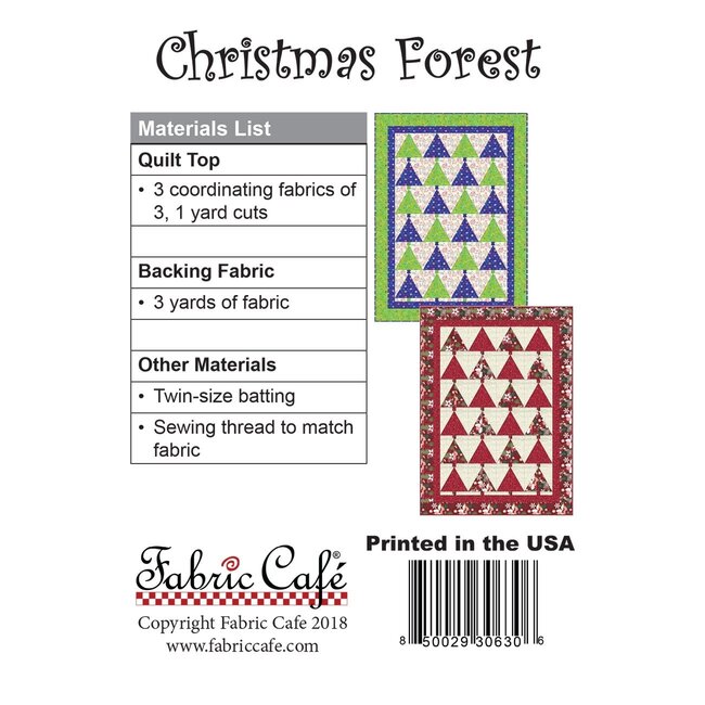 Christmas Forest 3-Yard Quilt Pattern