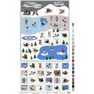 Robert Kaufman Purely Canadian 22583/1 Advent Calendar /panel
