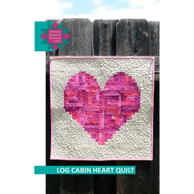 Log Cabin Heart Quilt Pattern