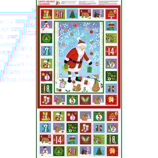 Makower UK Merry Christmas Advent Calendar Panel 2486/1