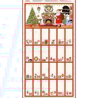 Makower UK Jolly Saint Nick Advent Calendar Panel