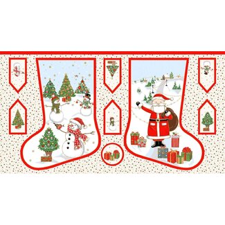 Makower UK Jolly Saint Nick Stocking Panel