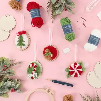 Kimberbell Designs Cozy Christmas Ornaments Punch Needle Kit