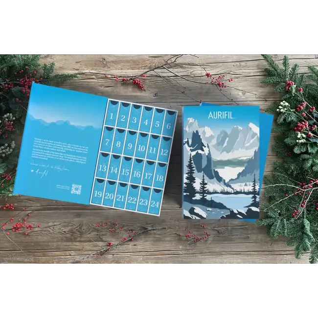 Le Alpi, Stitch by Stitch Version 50wt Aurifil Advent Calendar