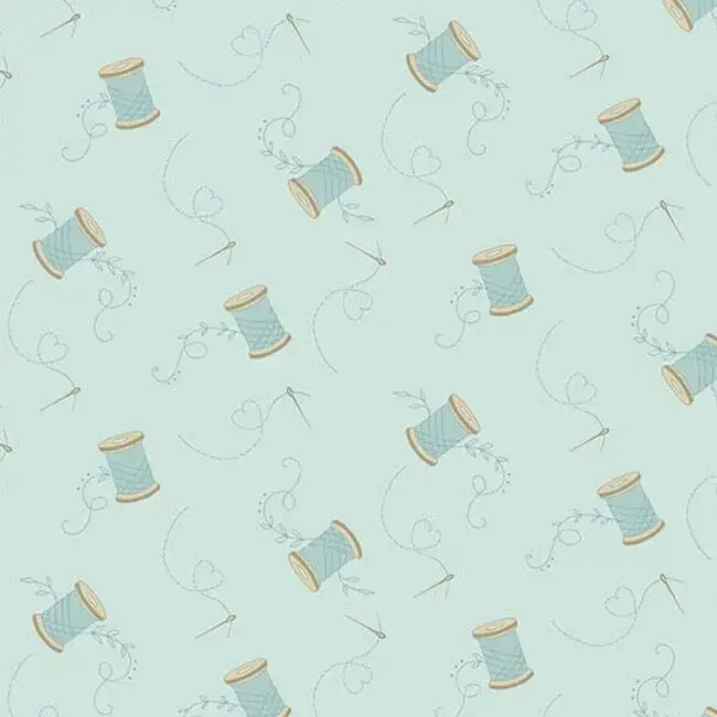 45 cm Cut Sewing Bird, Needle and Thread, A1605-Lake, $0.24/cm or $24/m