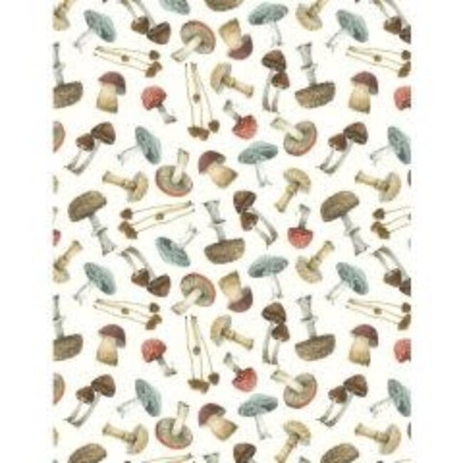 1m of Season's Study, Mushrooms All Over, Cream $0.23 per cm or $23/m