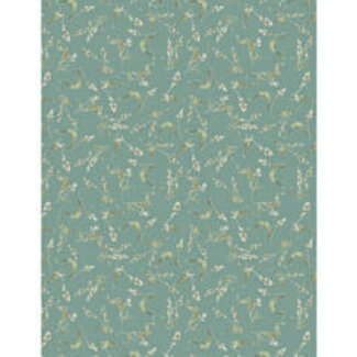 Wilmington Prints 1m of Season's Study, Small Floral Teal/Cream $0.23 per cm or $23/m
