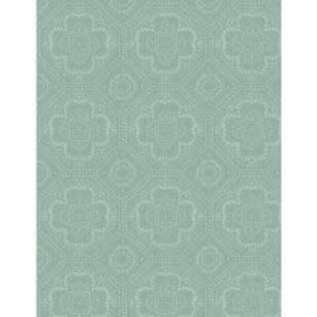 1m of Season's Study, Grid Tonal, Teal $0.23 per cm or $23/m