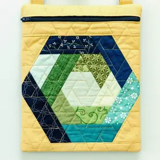 Kimberbell Designs Hexagon Log Cabin Crossbody Bag  Machine Embroidery Classics Vol 4