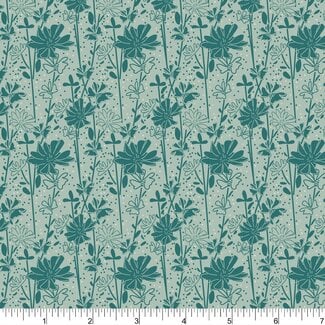 Phoebe Fabrics Upstate, Chicory Love, $0.22/cm or $22/m