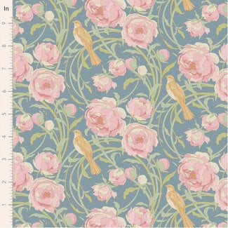 Tilda Songbird, Cora, Blue, $0.25/cm or $25/m