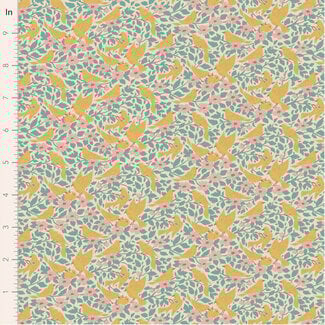 Tilda Songbird, Ava, Teal, $0.25/cm or $25/m