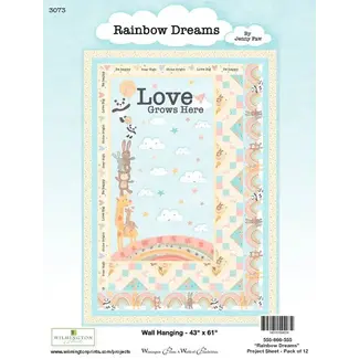 Wilmington Prints Rainbow Dreams, Panel Quilt KIT, includes Pattern, Binding