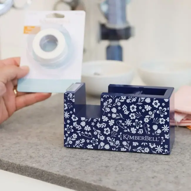 Navy Floral Tape Dispenser
