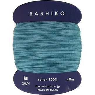 Daruma Carded Sashiko Thread, Thin - Peacock 205