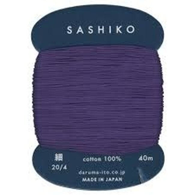 Carded Sashiko Thread, Thin - Grape 223