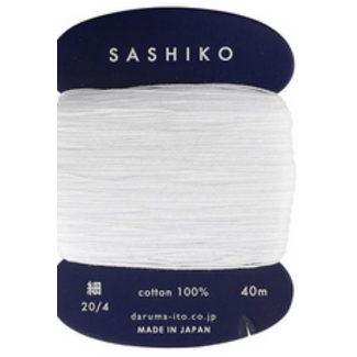 Daruma Carded Sashiko Thread, Thin - White 201