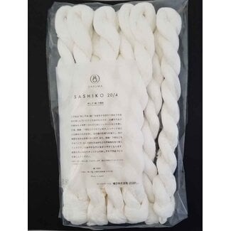 Daruma Ten Pack of Un-dyed PFD Prepared for Dye Daruma 20/4 thin sashiko thread - 170 meter skeins