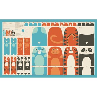 Moda Animal Park Fun, Animal Stuffies to Make Panel