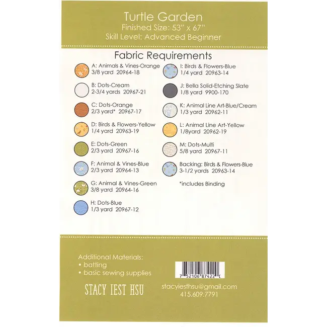 Turtle Garden Quilt Pattern