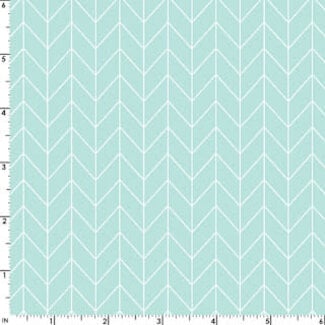 Maywood 140 CM Vintage Flora, Chevron, Aqua $22/m