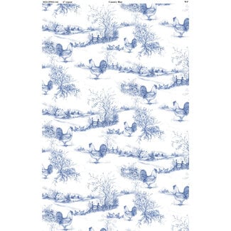 Wilmington Prints 3 Meter Bundle - Country Blue, Rooster Toile - Blue
