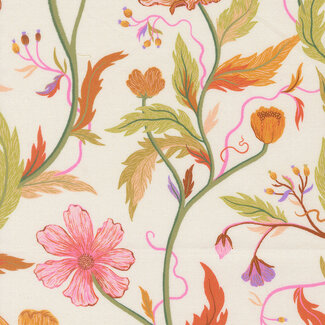 Moda FLORAL FONDANT Large Floral, Cloud 514130-11 0.24 per cm or $24/m