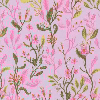 Moda FLORAL FONDANT Greenery, Lavender 514131-13 0.24 per cm or $24/m