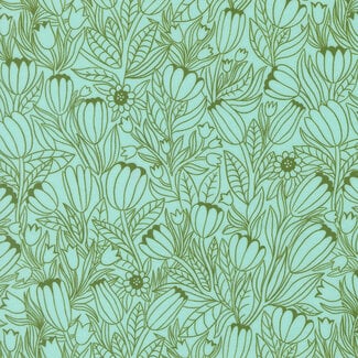 Moda FLORAL FONDANT Tone on Tone Bouquet, Sky 514132-16 0.24 per cm or $24/m