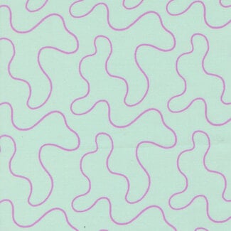Moda FLORAL FONDANT Squiggles, Sky 514136-16 0.24 per cm or $24/m