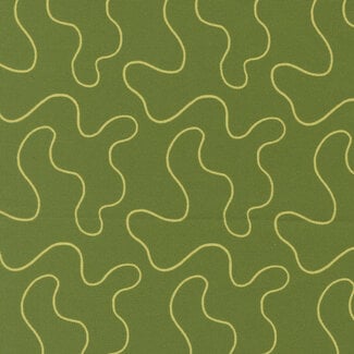 Moda FLORAL FONDANT Squiggles, Leaf 514136-18 0.24 per cm or $24/m