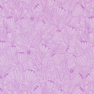 Moda FLORAL FONDANT Tone on Tone Bouquet, Lavender 514132-13 0.24 per cm or $24/m