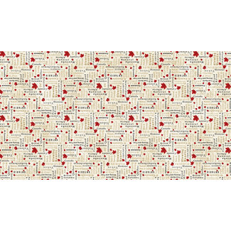 STONEHENGE OH CANADA 14, Words and Leaves, BEIGE MULTI 0.21/cm or $21/m