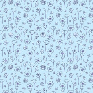 Cloud 9 Fabrics Forest Friends, Ditsy Poppies,  Organic 228672, $0.25/cm or $25/m