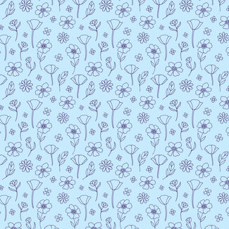 Cloud9 Fabrics Forest Friends, Ditsy Poppies,  Organic 228672, $0.25/cm or $25/m