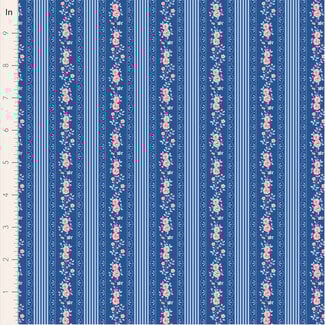 Tilda Something Blue Blender, Claramay, Denim, $0.25/cm or $25/m