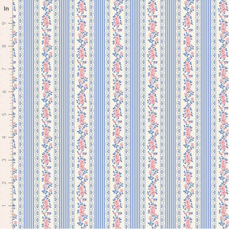 Tilda Something Blue Blender, Claramay, Blue, $0.25/cm or $25/m