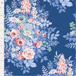 Tilda Something Blue, Whimsyflower, Night, $0.25/cm or $25/m