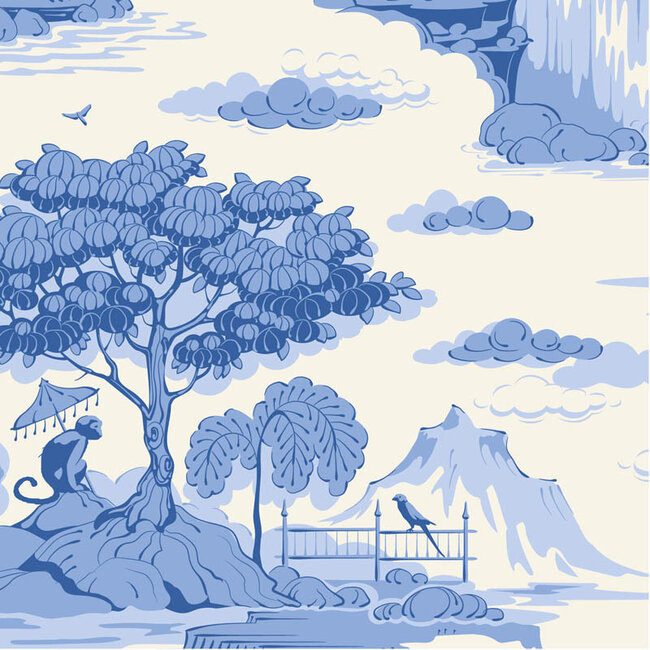 Something Blue, Cottonview, Cream, $0.25/cm or $25/m